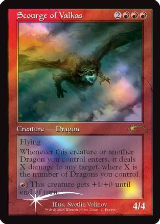 Scourge of Valkas (Retro Frame)  [Foil]  (SLD-002) - [Secret Lair Drop Series]