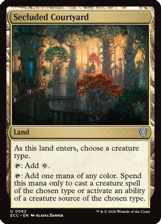 Secluded Courtyard  (ECC-062) - [Commander: Lorwyn Eclipsed]