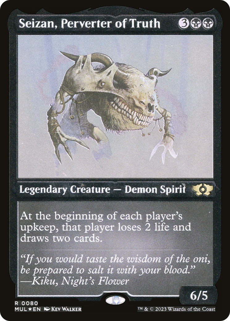 Seizan, Perverter of Truth (Foil Etched)  [Foil]  (MUL-080) - [Multiverse Legends]