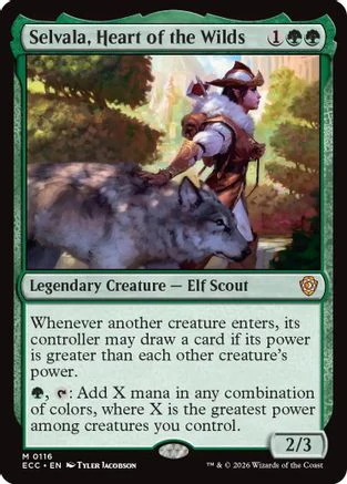 Selvala, Heart of the Wilds  (ECC-116) - [Commander: Lorwyn Eclipsed]