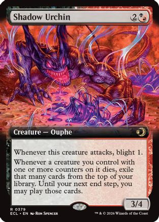 Shadow Urchin (Extended Art)  [Foil]  (ECL-379) - [Lorwyn Eclipsed]