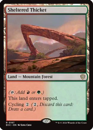 Sheltered Thicket  (ECC-167) - [Commander: Lorwyn Eclipsed]
