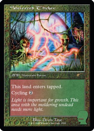 Sheltered Thicket  [Foil]  (SLD-2522) - [Secret Lair Drop Series]