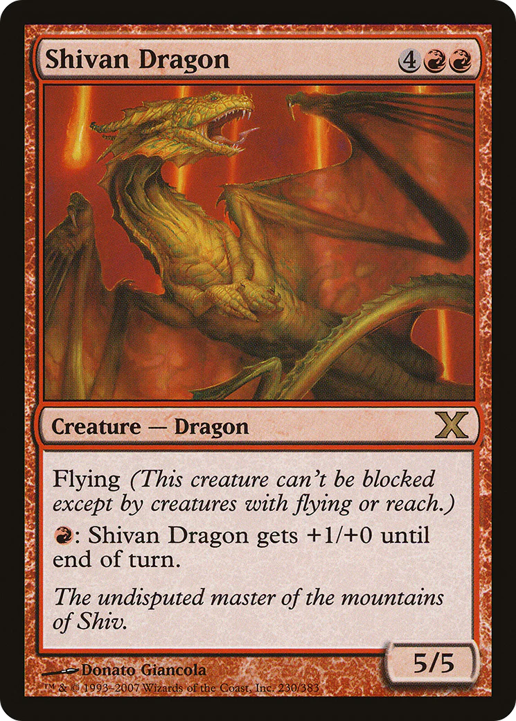 Shivan Dragon  (10E-230) - [Tenth Edition]