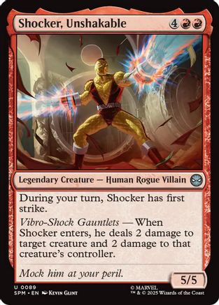 Shocker, Unshakable  [Foil]  (SPM-089) - [Marvel's Spider-Man]