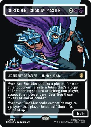 Shredder, Shadow Master (Borderless)  [Foil]  (TMC-088) - [Commander: Teenage Mutant Ninja Turtles]
