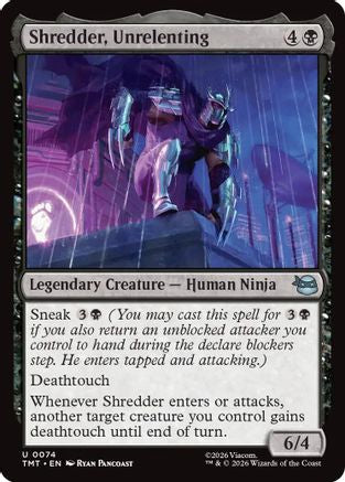 Shredder, Unrelenting  [Foil]  (TMT-074) - [Teenage Mutant Ninja Turtles]