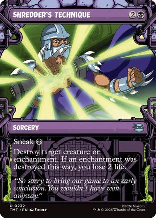 Shredder's Technique (Showcase)  [Foil]  (TMT-232) - [Teenage Mutant Ninja Turtles]