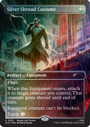 Silver Shroud Costume  [Foil]  (SLD-915) - [Secret Lair Drop Series]