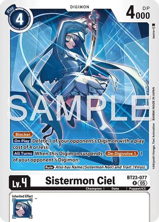 Sistermon Ciel (BT23-077) - [Hackers' Slumber] Foil