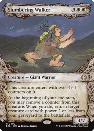 Slumbering Walker (Showcase)  [Foil]  (ECL-302) - [Lorwyn Eclipsed]
