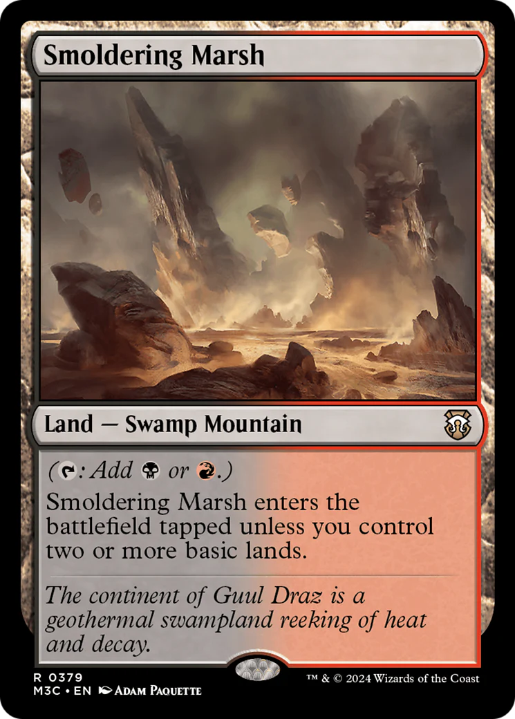 Smoldering Marsh  [Foil]  (M3C-379) - [Modern Horizons 3 Commander]