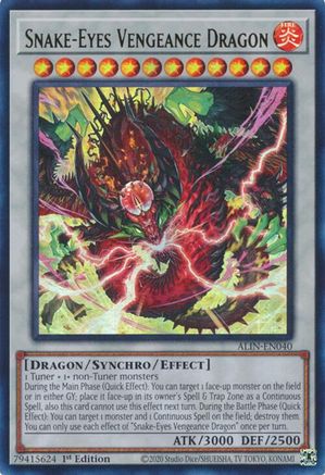 Snake-Eyes Vengeance Dragon [ALIN-EN040] - Alliance Insight 1st Edition - Ultra Rare