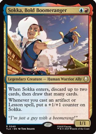 Sokka, Bold Boomeranger  [Foil]  (TLA-240) - [Avatar: The Last Airbender]