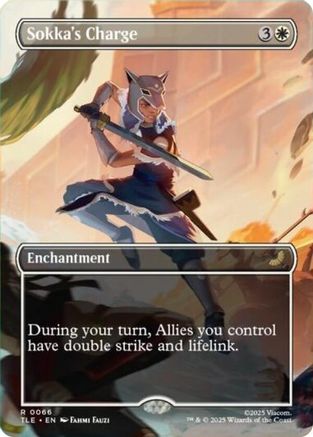 Sokka's Charge (Borderless)  [Foil]  (TLE-065) - [Avatar: The Last Airbender: Eternal-Legal]