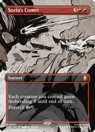 Sozin's Comet (0309) (Borderless)  [Foil]  (TLA-309) - [Avatar: The Last Airbender]