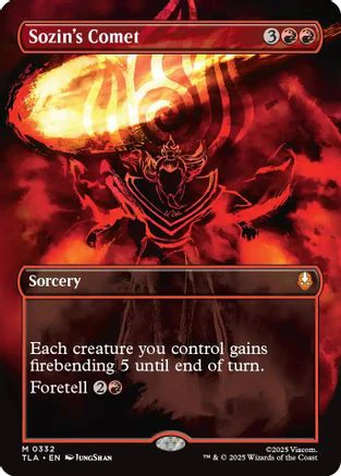 Sozin's Comet (0332) (Borderless)  [Foil]  (TLA-332) - [Avatar: The Last Airbender]