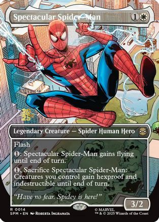 Spectacular Spider-Man (Borderless)  [Foil]  (PRE-014) - [Prerelease Cards]