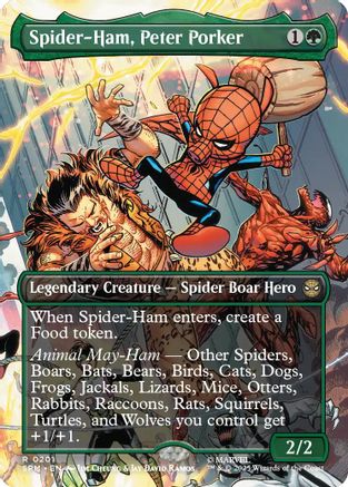 Spider-Ham, Peter Porker (Borderless)  [Foil]  (SPM-201) - [Marvel's Spider-Man]