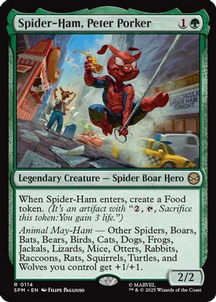 Spider-Ham, Peter Porker  [Foil]  (SPM-114) - [Marvel's Spider-Man]