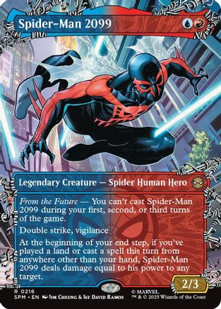 Spider-Man 2099 (0216) (Borderless)  [Foil]  (SPM-216) - [Marvel's Spider-Man]