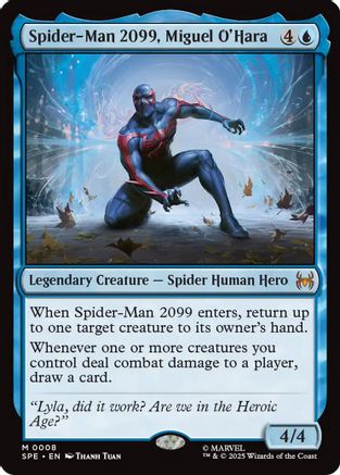 Spider-Man 2099, Miguel O'Hara  [Foil]  (SPE, MAR-008) - [Marvel's Spider-Man: Eternal-Legal]