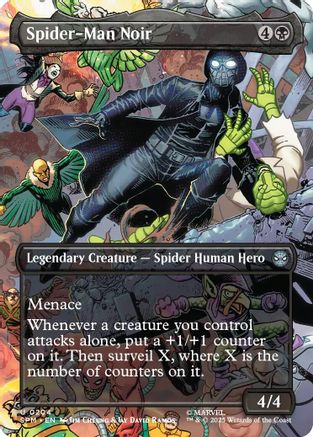 Spider-Man Noir (Borderless)  [Foil]  (SPM-204) - [Marvel's Spider-Man]
