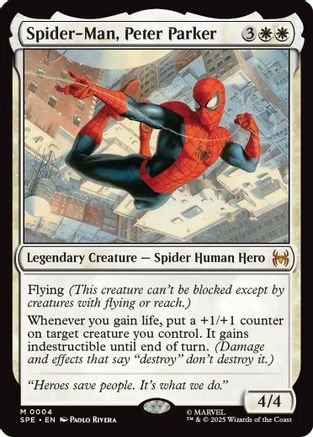 Spider-Man, Peter Parker  [Foil]  (SPE, MAR-004) - [Marvel's Spider-Man: Eternal-Legal]