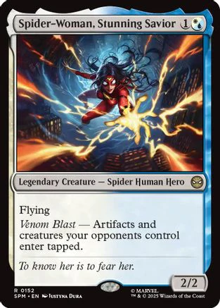Spider-Woman, Stunning Savior  [Foil]  (SPM-152) - [Marvel's Spider-Man]