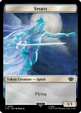 Spirit // Food (0024) Double-Sided Token (Surge Foil)  [Foil]  (LTR-16 // 24) - [The Lord of the Rings: Tales of Middle-earth]
