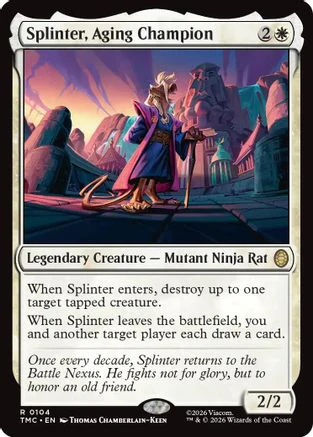 Splinter, Aging Champion  (TMC-104) - [Commander: Teenage Mutant Ninja Turtles]