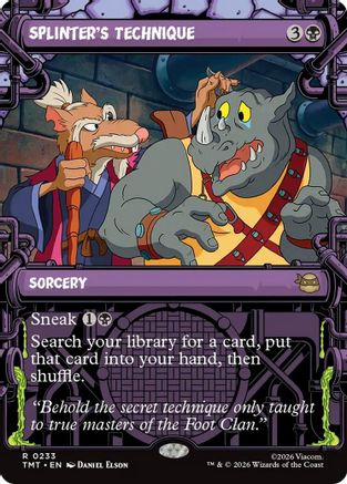 Splinter's Technique (Showcase)  [Foil]  (TMT-233) - [Teenage Mutant Ninja Turtles]