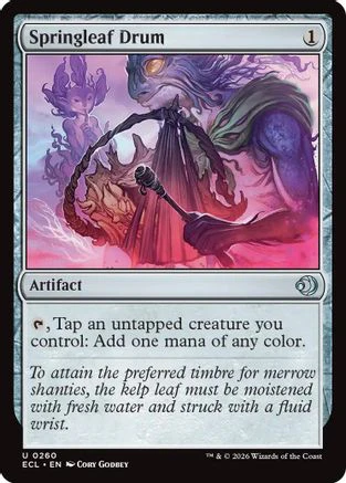 Springleaf Drum  [Foil]  (ECL-260) - [Lorwyn Eclipsed]