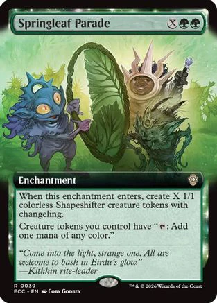 Springleaf Parade (Extended Art)  [Foil]  (ECC-039) - [Commander: Lorwyn Eclipsed]