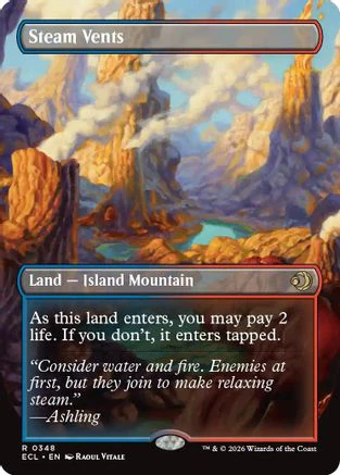 Steam Vents (Borderless)  [Foil]  (ECL-348) - [Lorwyn Eclipsed]