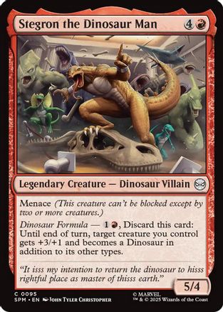 Stegron the Dinosaur Man  [Foil]  (SPM-095) - [Marvel's Spider-Man]
