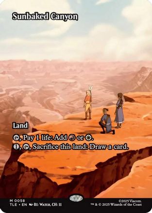 Sunbaked Canyon (Borderless)  (TLE-058) - [Avatar: The Last Airbender: Eternal-Legal]