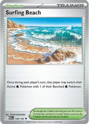 Surfing Beach - (129/132) Reverse Holofoil [ME01 Mega Evolution]