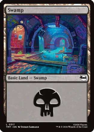 Swamp (0317)  [Foil]  (TMT-317) - [Teenage Mutant Ninja Turtles]