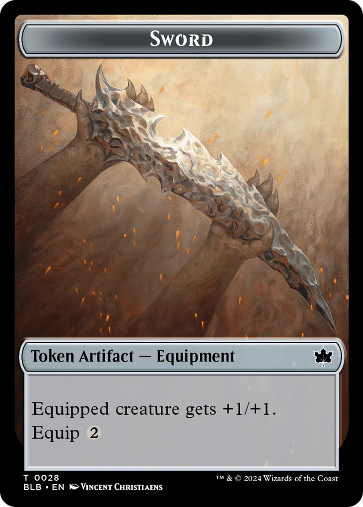 Sword  (BLB-028) - [Bloomburrow Tokens]