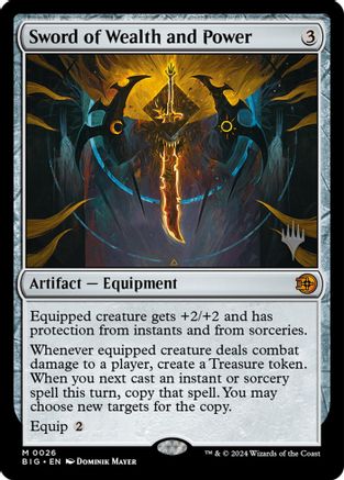 Sword of Wealth and Power  [Foil]  (PPECL-026) - [Promo Pack: Lorwyn Eclipsed]