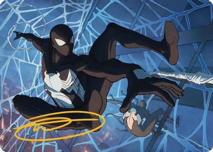 Symbiote Spider-Man Art Card (Gold-Stamped Signature)  (AASPM-040) - [Art Series: Marvel's Spider-Man]