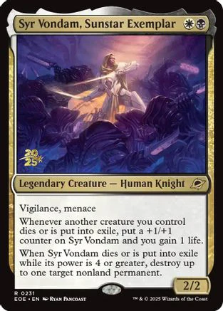 Syr Vondam, Sunstar Exemplar  [Foil]  (PRE-231) - [Prerelease Cards]