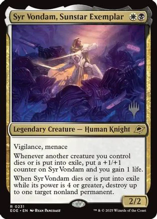 Syr Vondam, Sunstar Exemplar  (PPEOE-231) - [Promo Pack: Edge of Eternities]