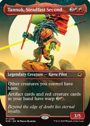 Tannuk, Steadfast Second (Borderless)  [Foil]  (EOE-296) - [Edge of Eternities]