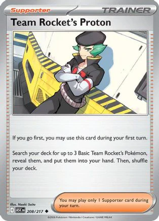 Team Rocket's Proton - (208) Reverse Holofoil [ME Ascended Heroes]