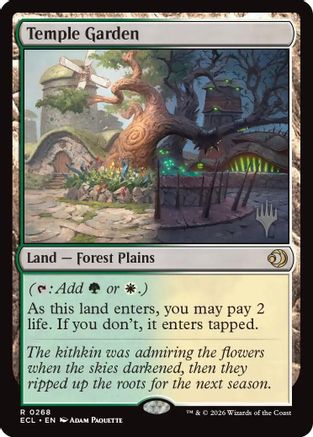 Temple Garden  [Foil]  (PPECL-268) - [Promo Pack: Lorwyn Eclipsed]