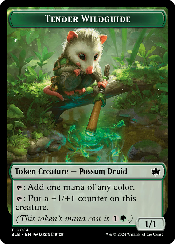 Tender Wildguide  [Foil]  (BLB-024) - [Bloomburrow Tokens]