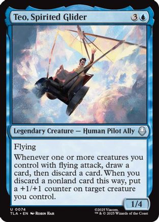 Teo, Spirited Glider  [Foil]  (TLA-074) - [Avatar: The Last Airbender]