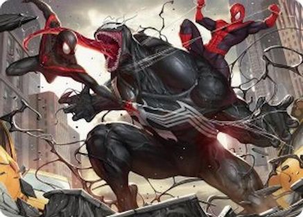 Terrific Team-Up Art Card  (AASPM-023) - [Art Series: Marvel's Spider-Man]